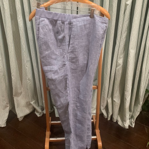 J jill love linen light blue linen pant - Picture 2 of 4